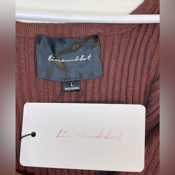 Line & Dot NWT Women’s Brown Celia Set Skirt and Top Size L‎ - Picture 16 of 16